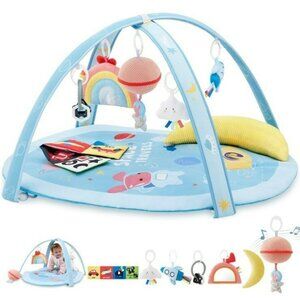 JOYPONY Baby Play Gym Tummy Time Mat 7 Detachable Toys